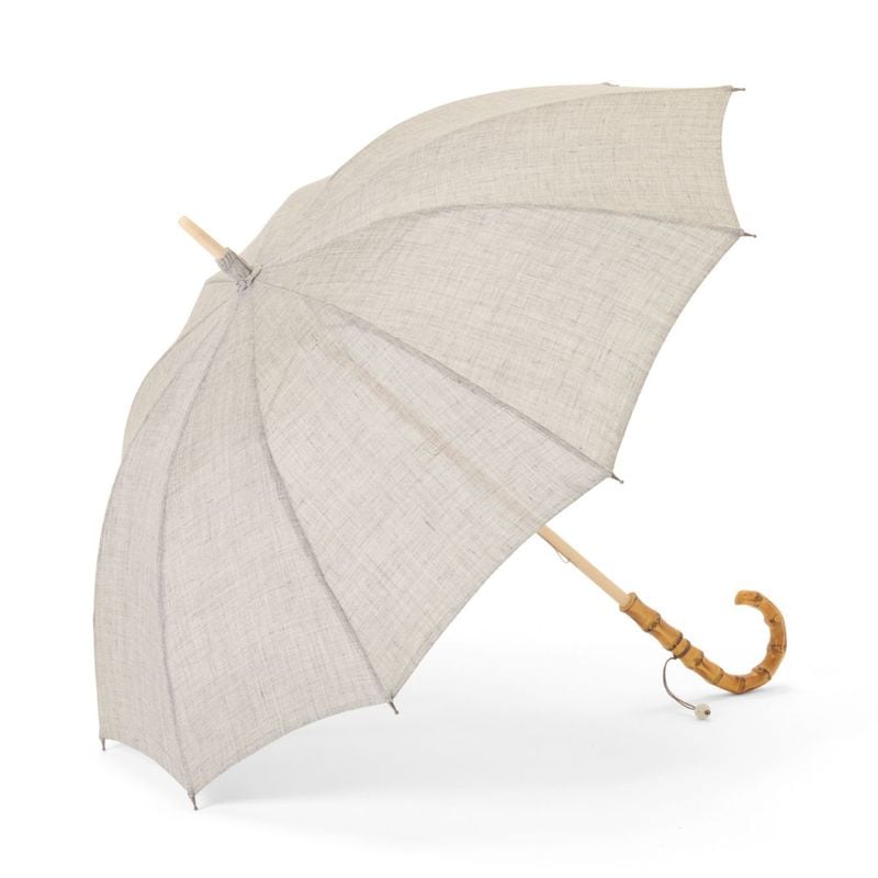 【レディース日傘】麻-生平・きびら-青磁鼠(せいじねず)