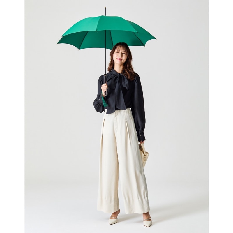 レディース雨傘】トラッドクラシコ-フォレストグリーン｜トンボ