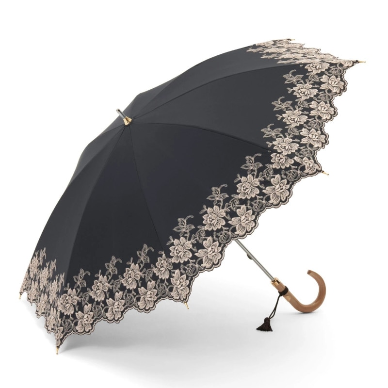 【レディース晴雨兼用傘】一級遮光-ノバラ-ショート-ブラック