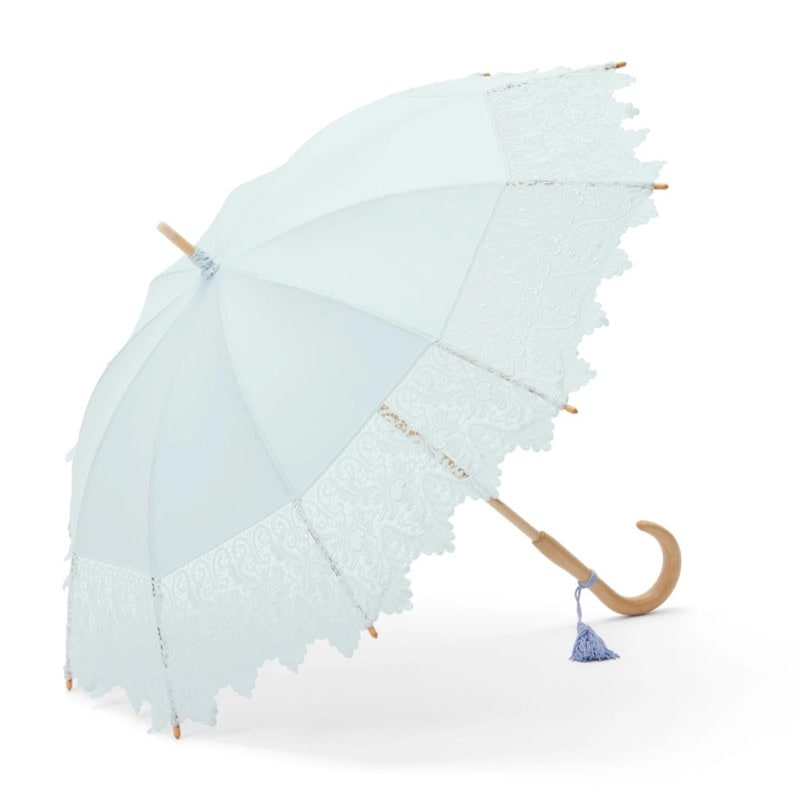 【レディース日傘】レース-アンジュ-ライトブルー