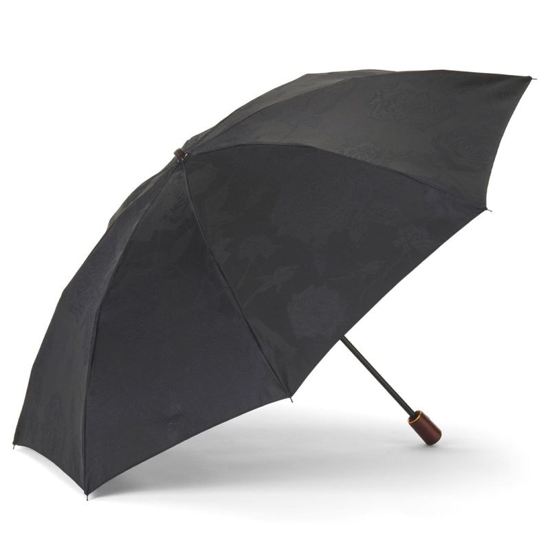 アンティーク 黒い傘 レディース雨傘】ラルフ-折りたたみ-ブラックフォーマル｜トンボ洋傘