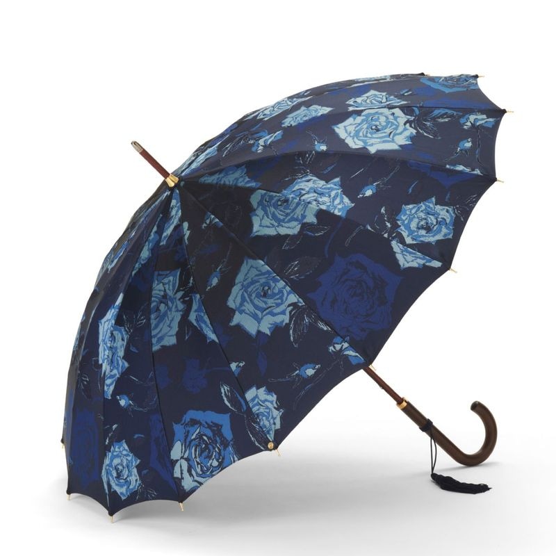 トンボ洋傘　前原光榮商店 ネイビー　晴雨兼用傘　新品未使用 メンズ晴雨兼用傘】シャンタン-58cm折りたたみ-ネイビー｜トンボ