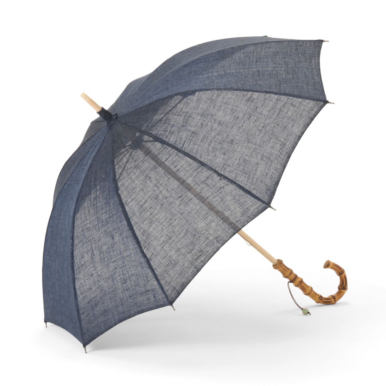 残り僅か【レディース日傘】麻-生平・きびら-群青｜トンボ洋傘