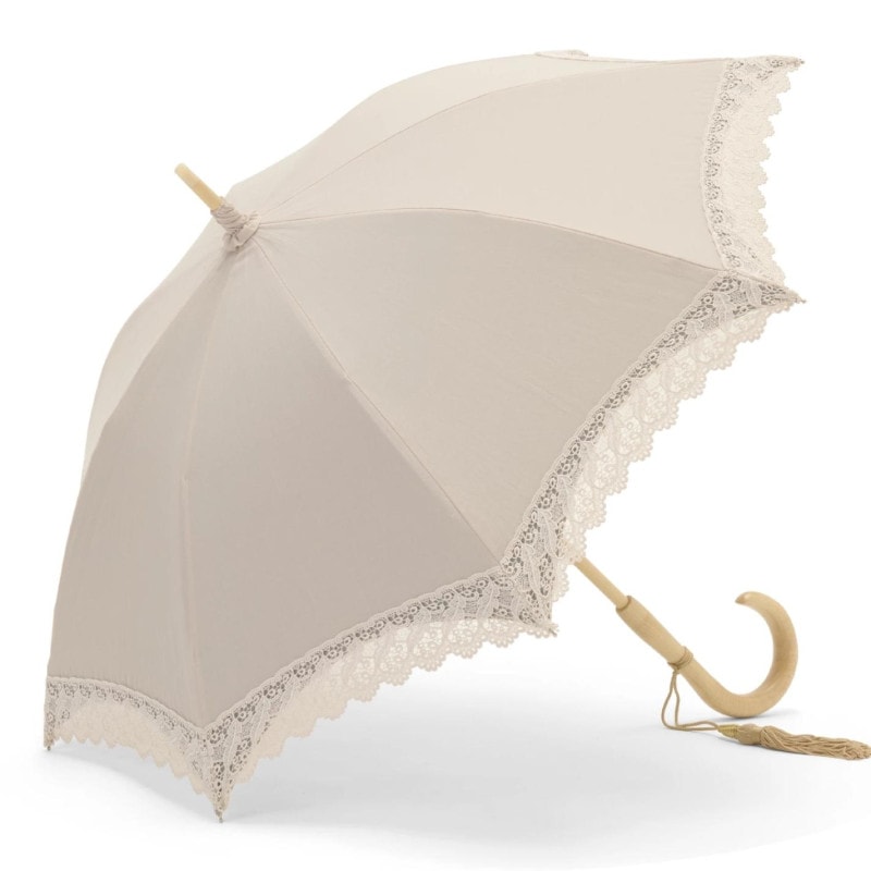 お値下げ！【新品】前原光栄商店　雨傘兼用日傘　UVカット加工 メンズ晴雨兼用傘】一級遮光キューブ-58cm折りたたみ-ベージュ｜トンボ
