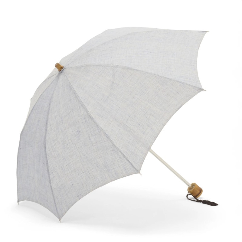 【レディース日傘】織風-折りたたみ-露草色