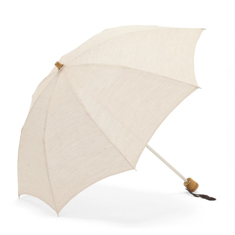 【レディース日傘】織風-折りたたみ-白妙色