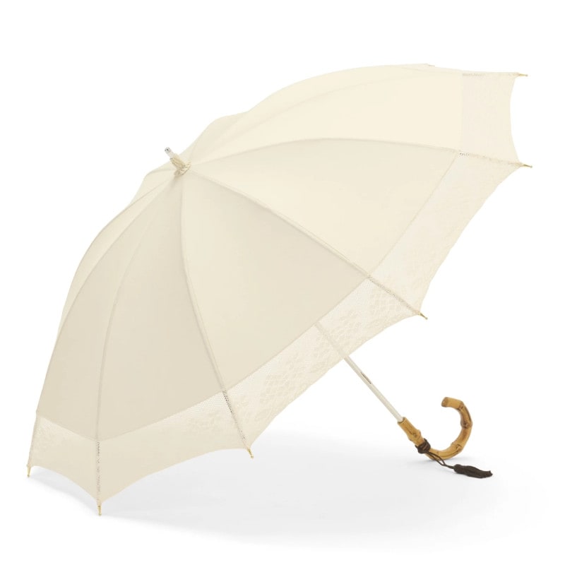 【レディース日傘】夏香-ショート-オフホワイト