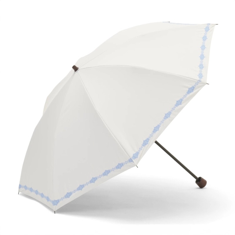 【レディース晴雨兼用傘】一級遮光-アンダンテ-折りたたみ-ホワイト