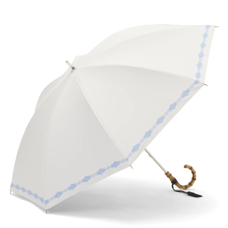 【レディース晴雨兼用傘】一級遮光-アンダンテ-ショート-ホワイト