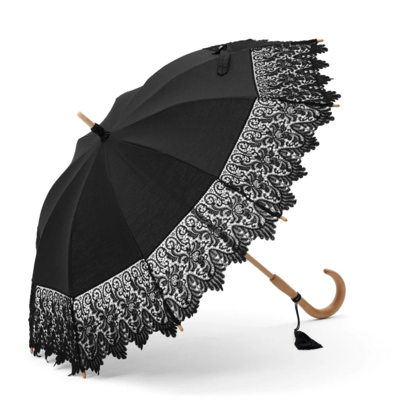 【レディース日傘】レース-アンジュ-ブラック