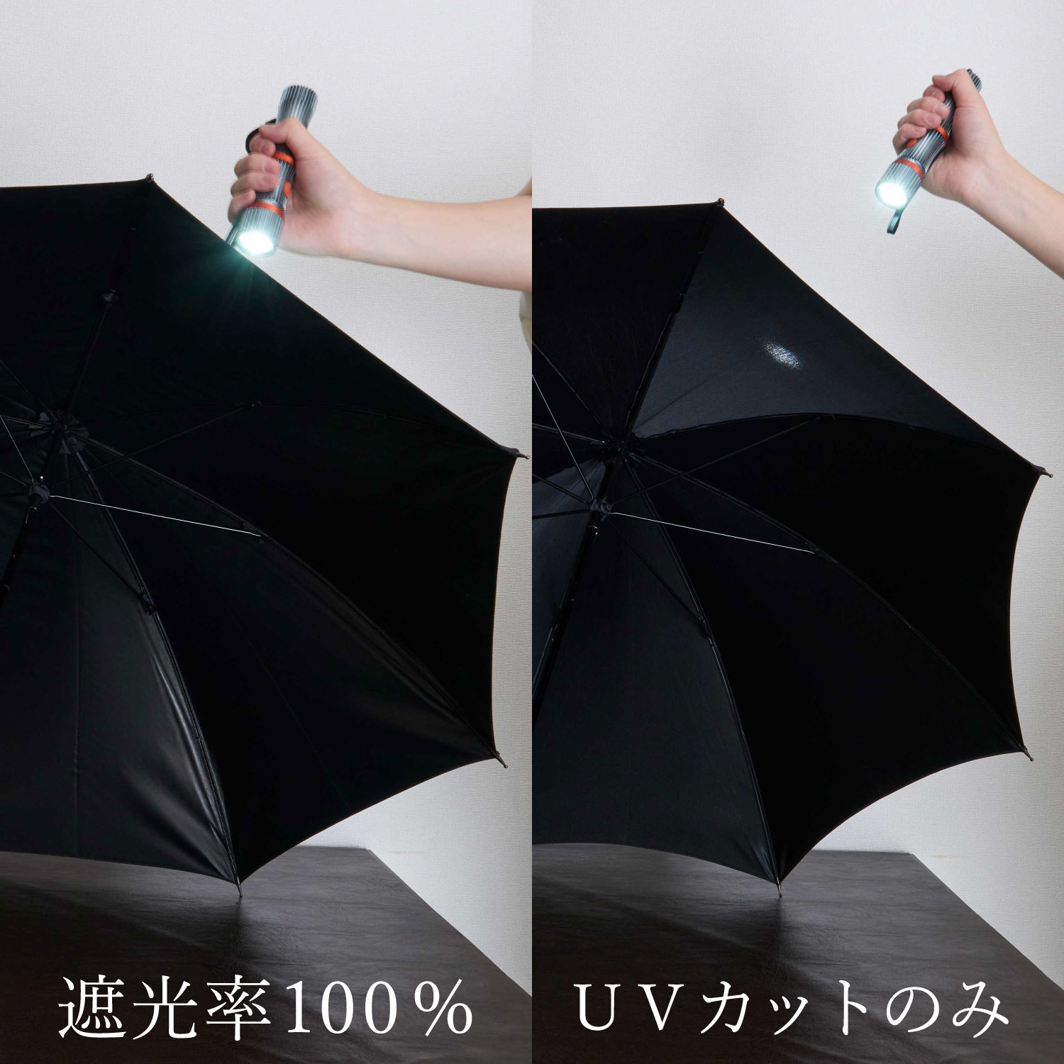 レディース晴雨兼用傘】一級遮光-アンダンテ-折りたたみ-ネイビー