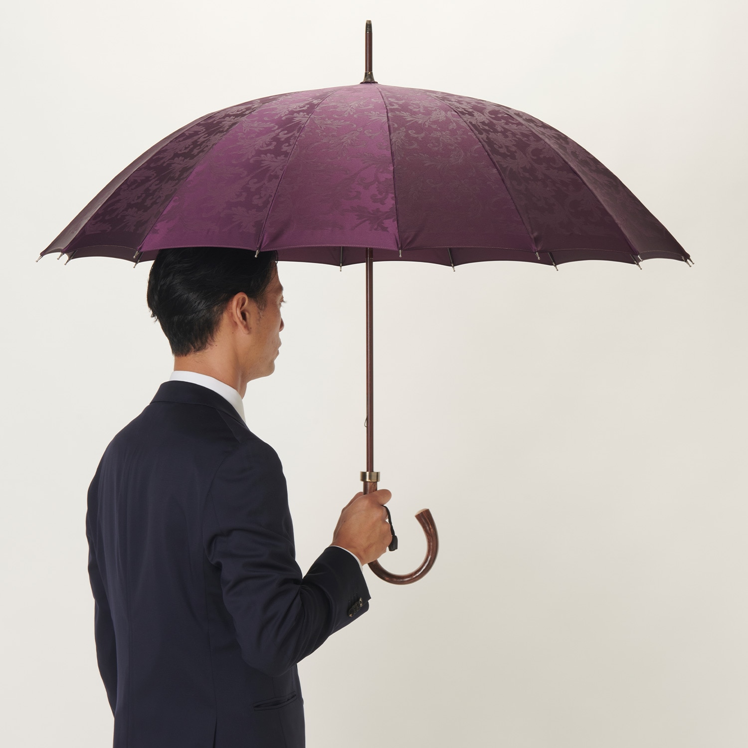 メンズ雨傘】ラルフ-カーボン-パープル｜トンボ洋傘前原光榮商店