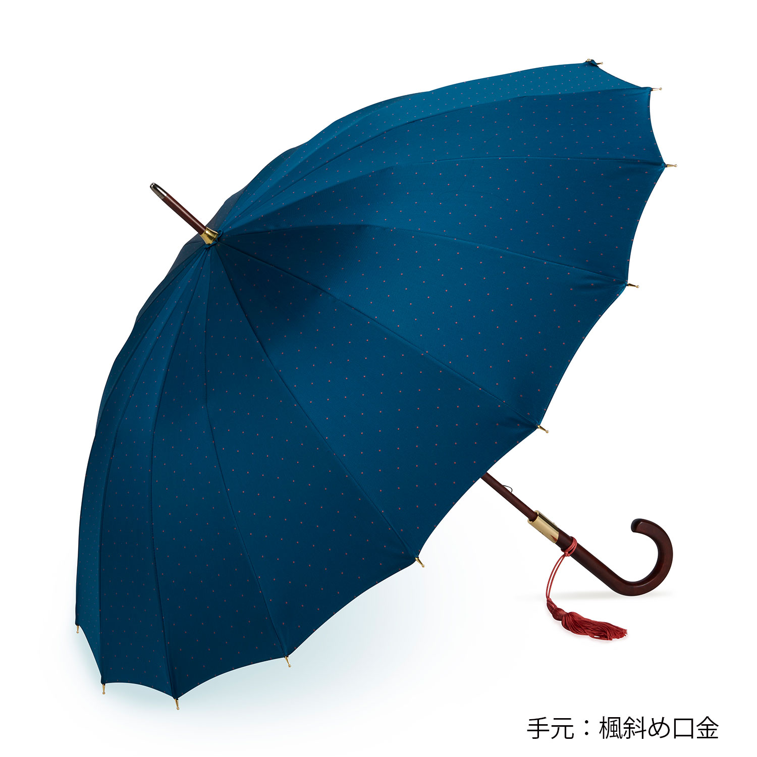 バーバリー　雨傘　黒色　ドット メンズ雨傘】トラッド-08-レイブンブラック｜トンボ洋傘前原光榮商店