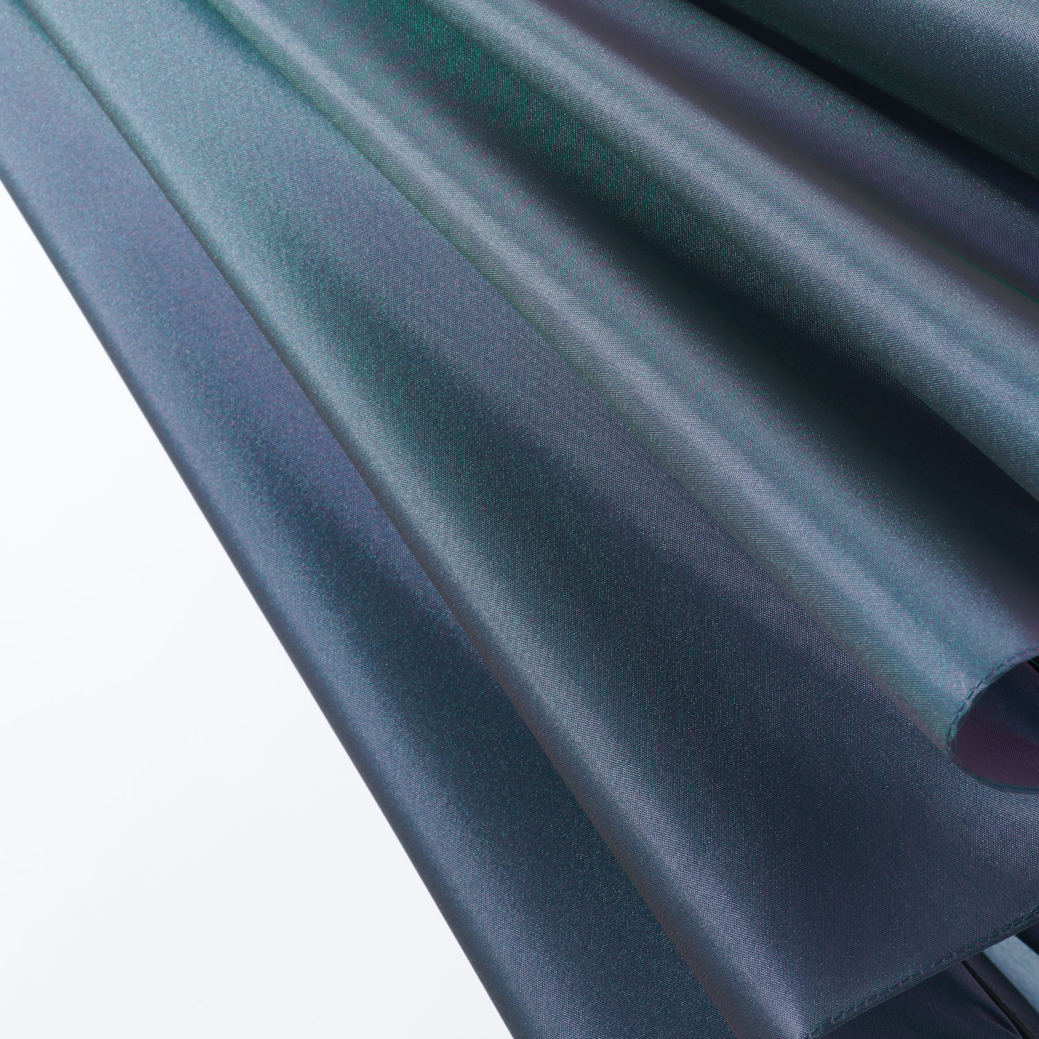 レディース雨傘】シャンブレイ-折りたたみ-玉虫色（たまむしいろ