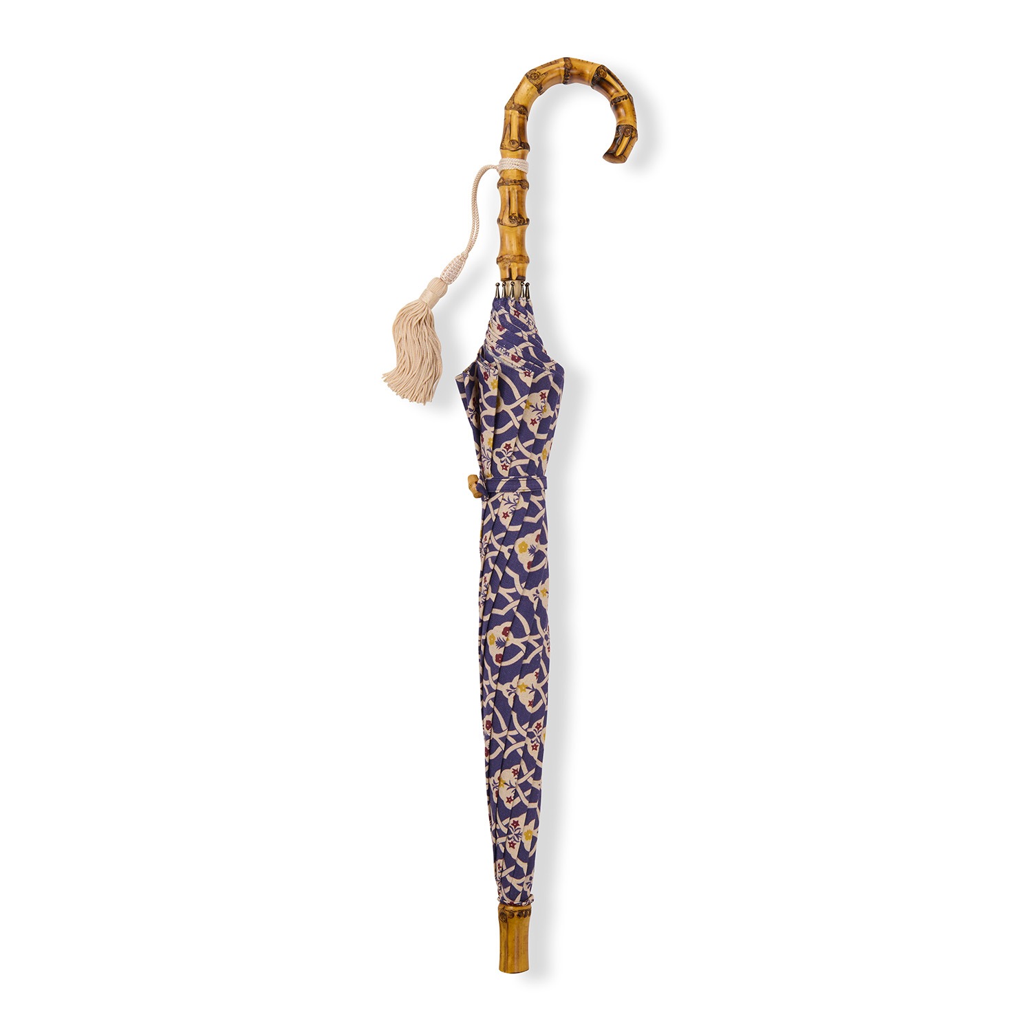 残り僅か】【レディース日傘】麻-和文様-花雲・茄子紺色｜トンボ