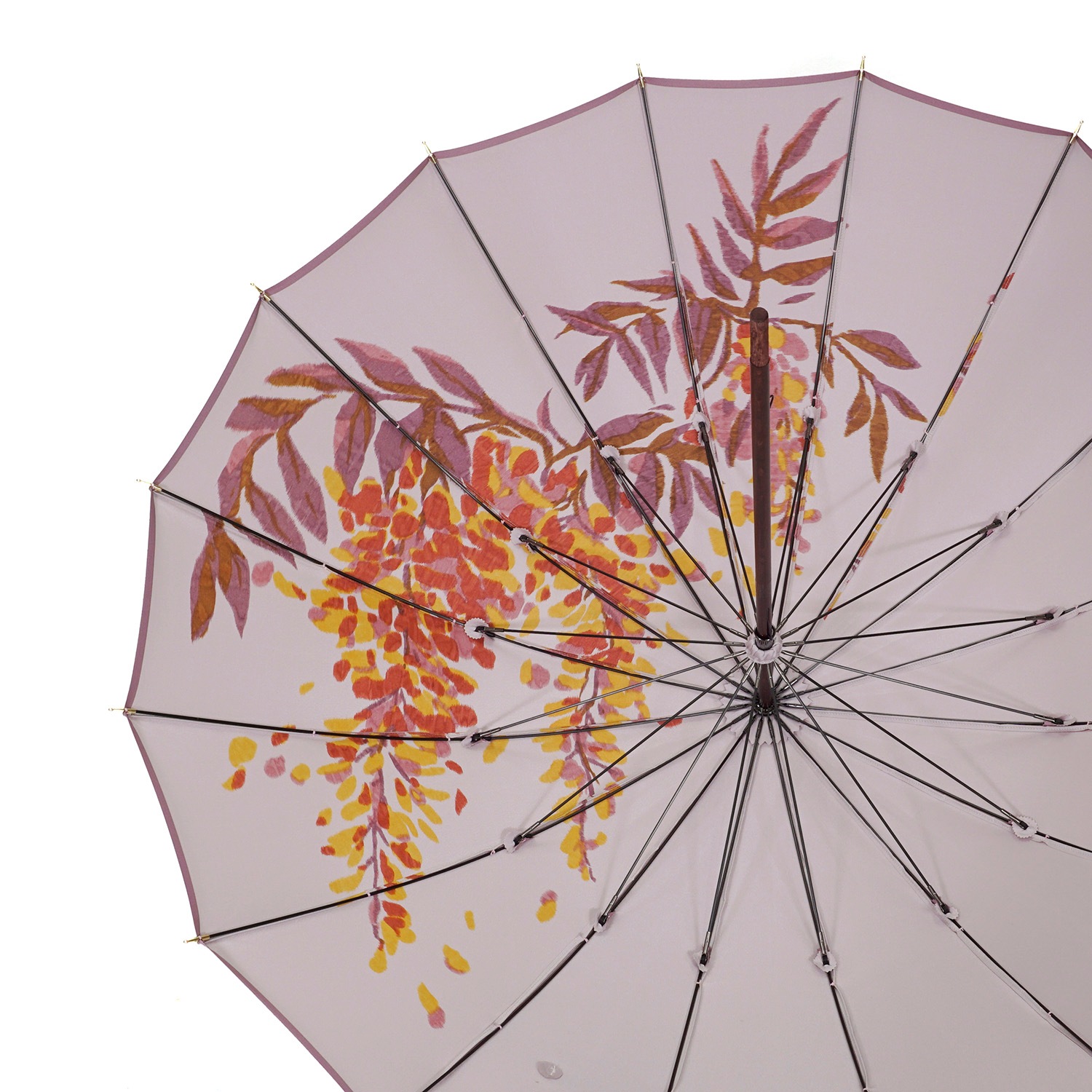 完売につき販売終了【レディース雨傘】藤ごころ-カーボン-うす藤