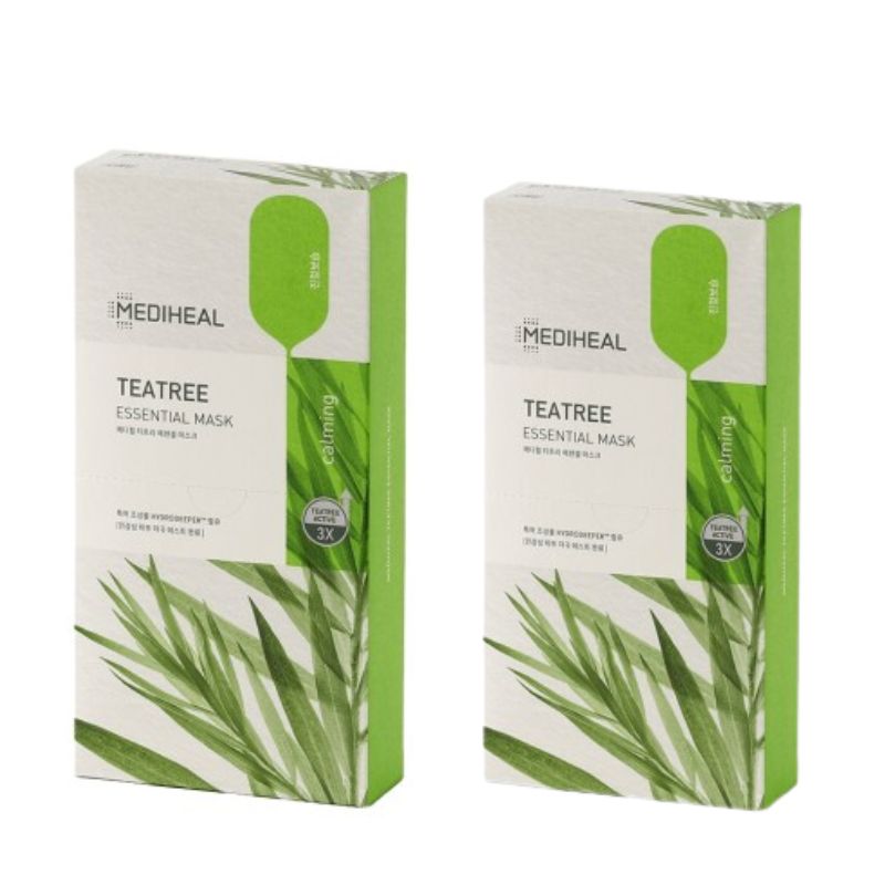 【直送品（買い合わせ不可）】[2箱]MEDIHEAL(メディヒール) ティーツリー エッセンシャルマスク　10枚×2箱　