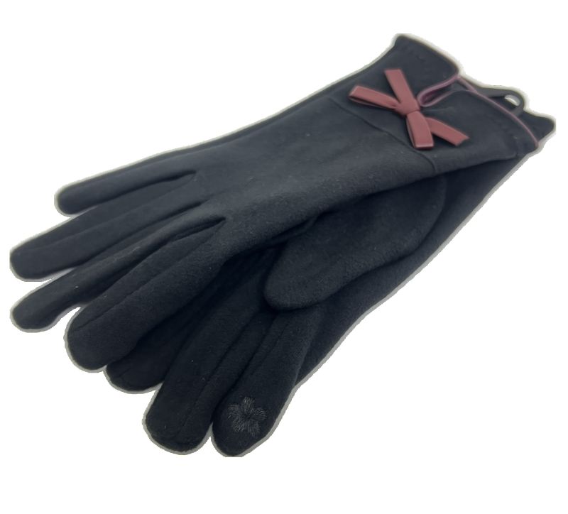 [1個]リボンモチーフ グローブ／BLACK　　