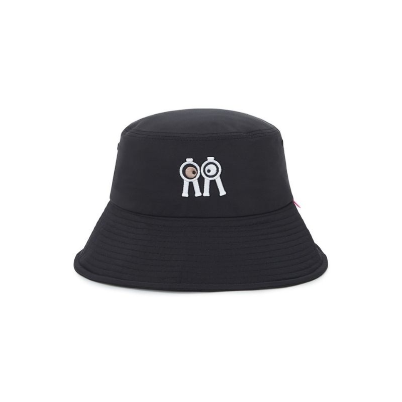 【直送品（買い合わせ不可）】Sサイズ(57cm) Rolling Rolleye バケットハット ホワイトブラウン アイ ブラック　　