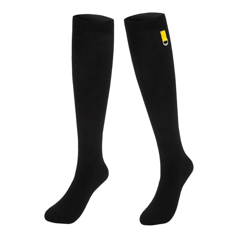 【直送品（買い合わせ不可）】Rolling Rolleye ニーソックス ブラックイエロー　　