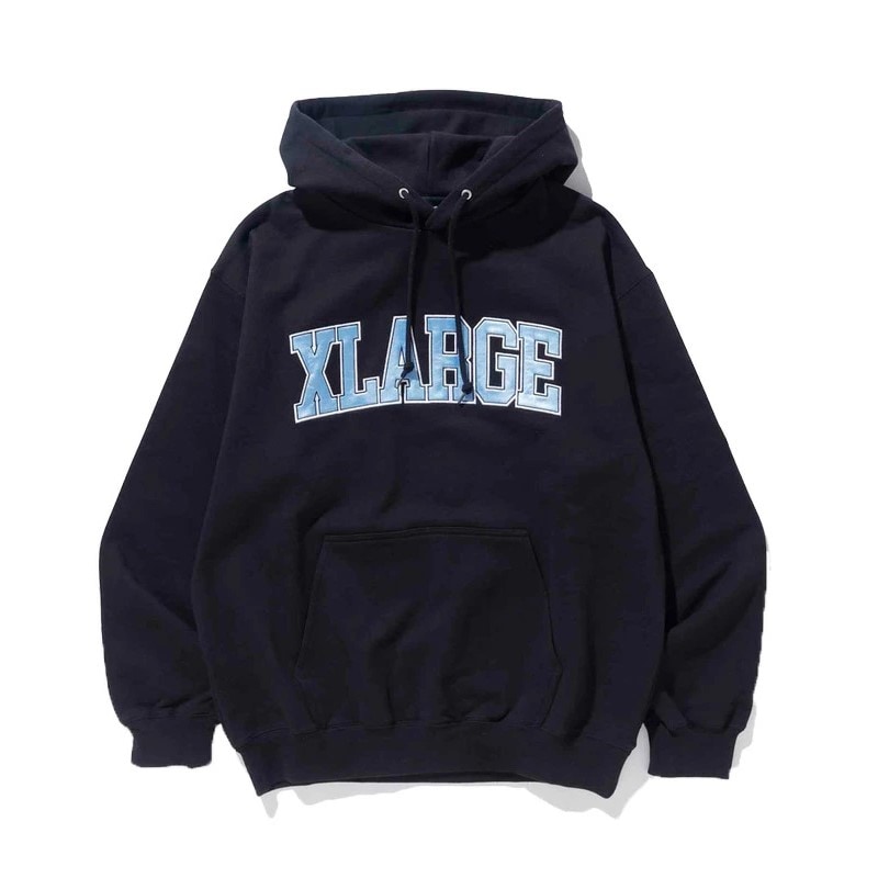 【Mサイズ】X-LARGE メンズ COLLEGE LOGO HOODED 101233012018 BLACK　　