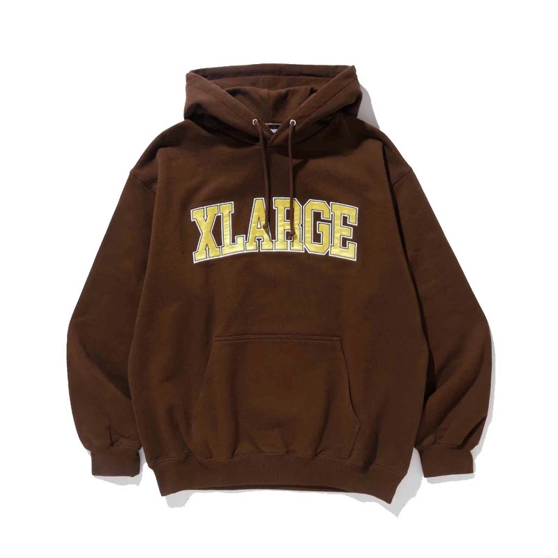 【Lサイズ】X-LARGE メンズ COLLEGE LOGO HOODED 101233012018 BROWN　　