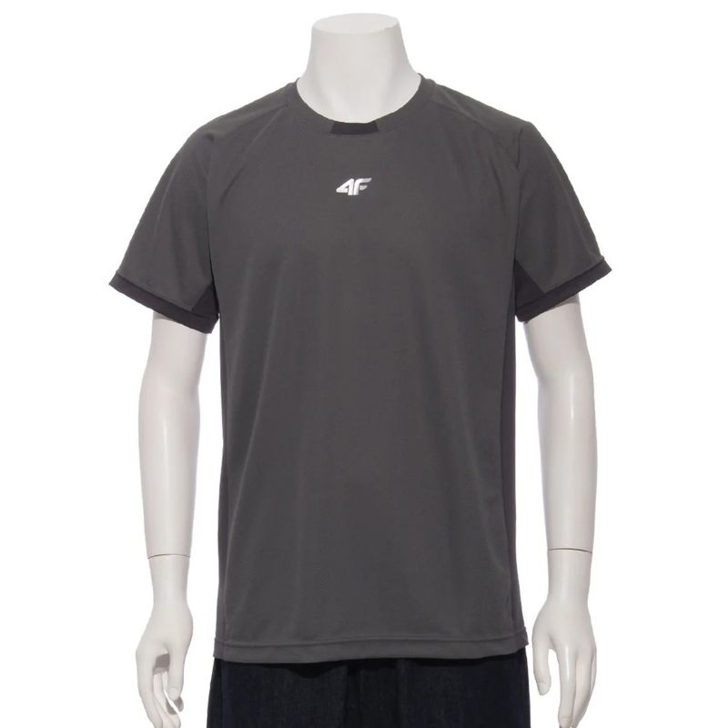 サイズ：M　4F メンズ クルーネックTシャツ（DARK GREY）　　
