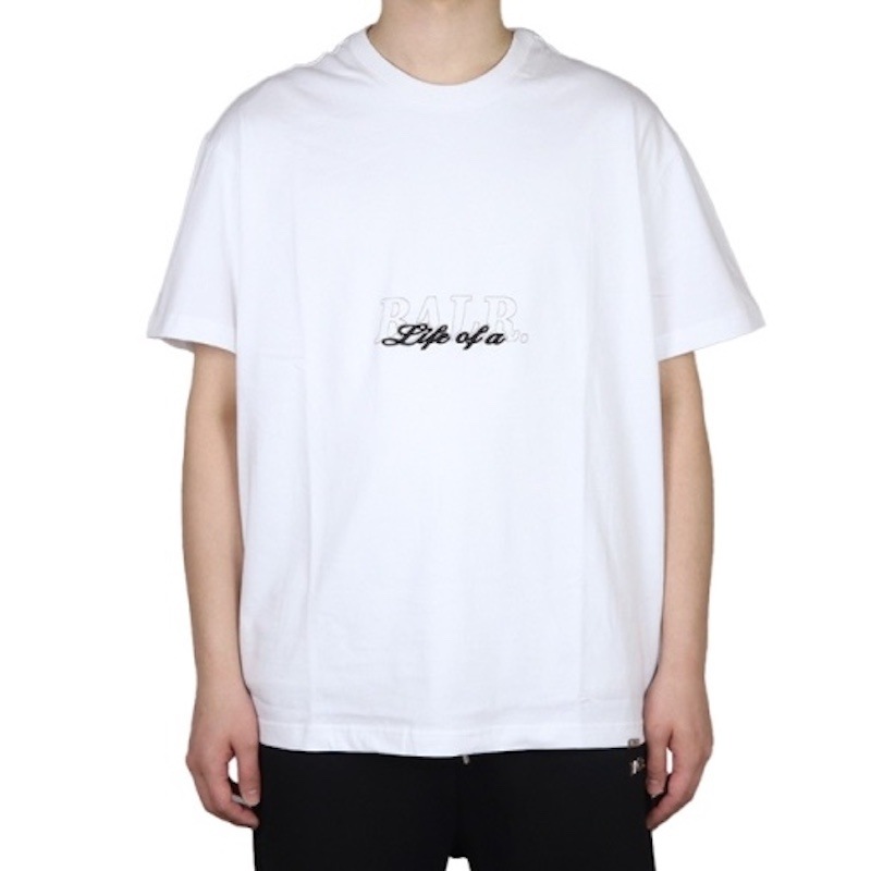 【Mサイズ】BALR.  メンズ SCRIPT T-SHIRT (Bright White)　　