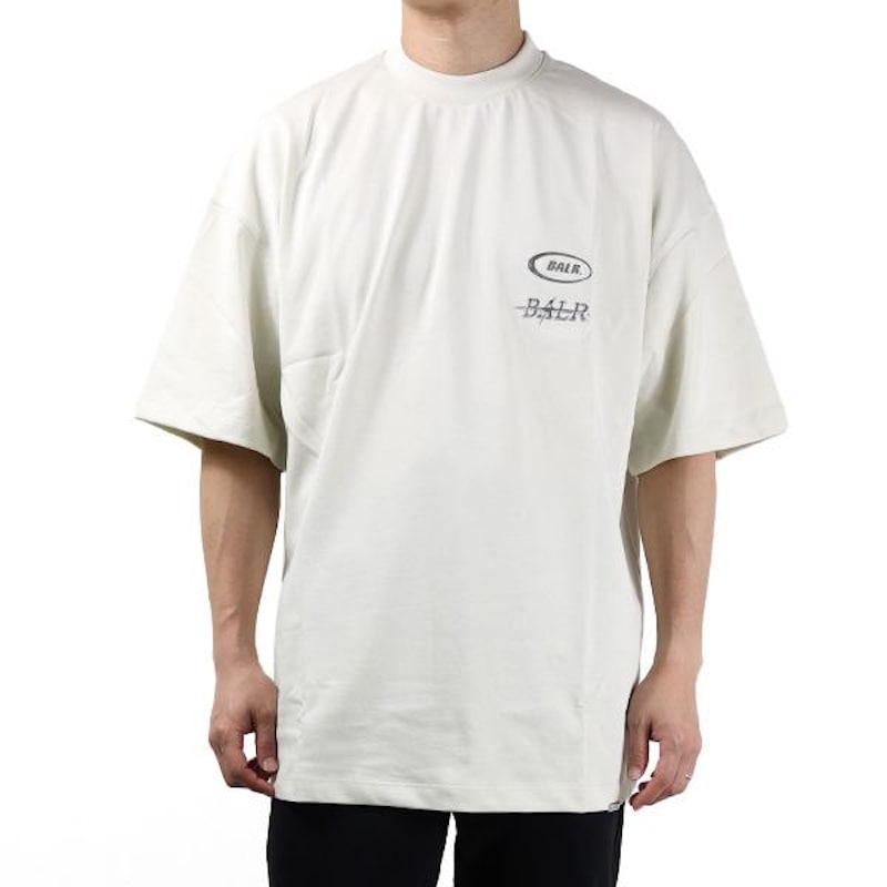 【Lサイズ】BALR.  メンズ METALLIC BOX T-SHIRT (Light Beige)　　