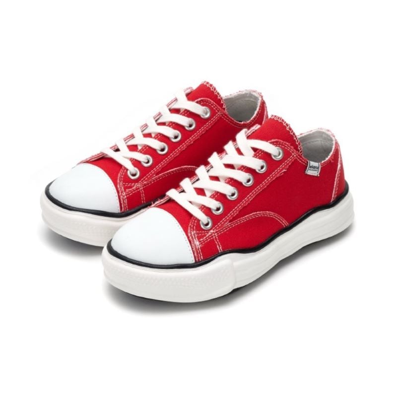 【25.0cm】SKONO メンズ Oversole Canvas Sneakers（RED）　　