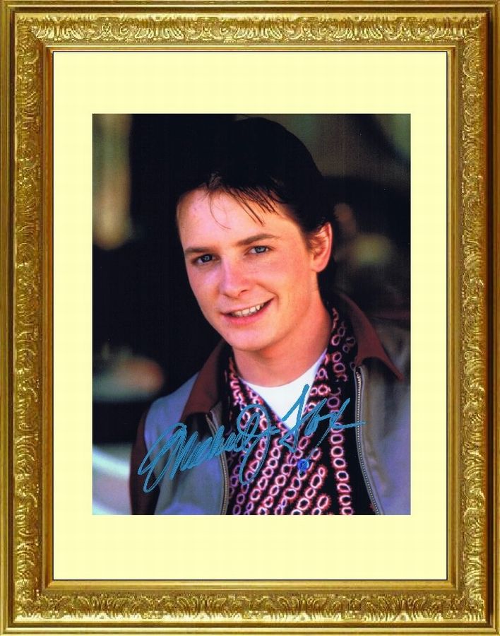 B オートグラフPHOTO用 金色 額縁 (43 x 33cm) マット加工 １窓