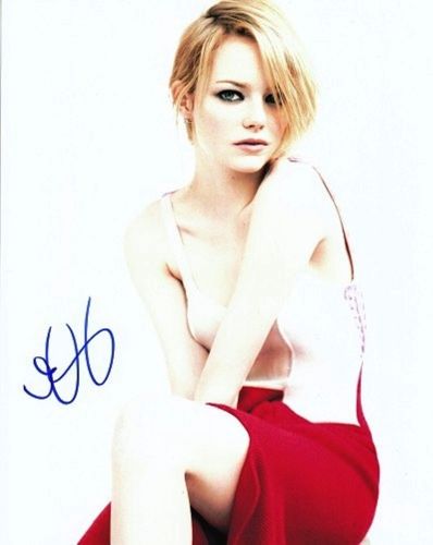 Emma Stone エマ ストーン 直筆サイン PHOTO | ハリウッド女優 (A-E