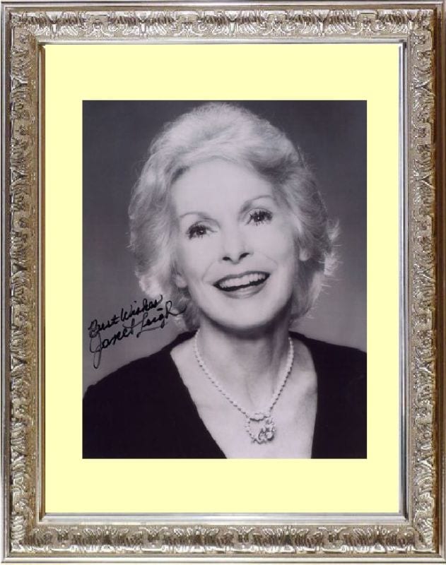 Janet Leigh ジャネット リー ●Best Wishes と伴記！直筆サイン PHOTO