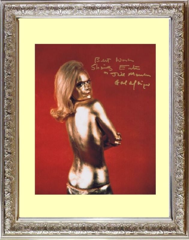 ゴールドフィンガー GOLDFINGER (1964) シャーリー イートン Shirley Eaton ●Best Wish Shirley Eaton as Jill Masterson Goldfinger と記載！直筆サイン PHOTO