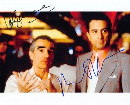 ロバート・デ・ニーロ直筆サイン入り2Lサイズ写真…Robert De Niro カジノ CASINO (1995) ロバート デ ニーロ Robert De Niro