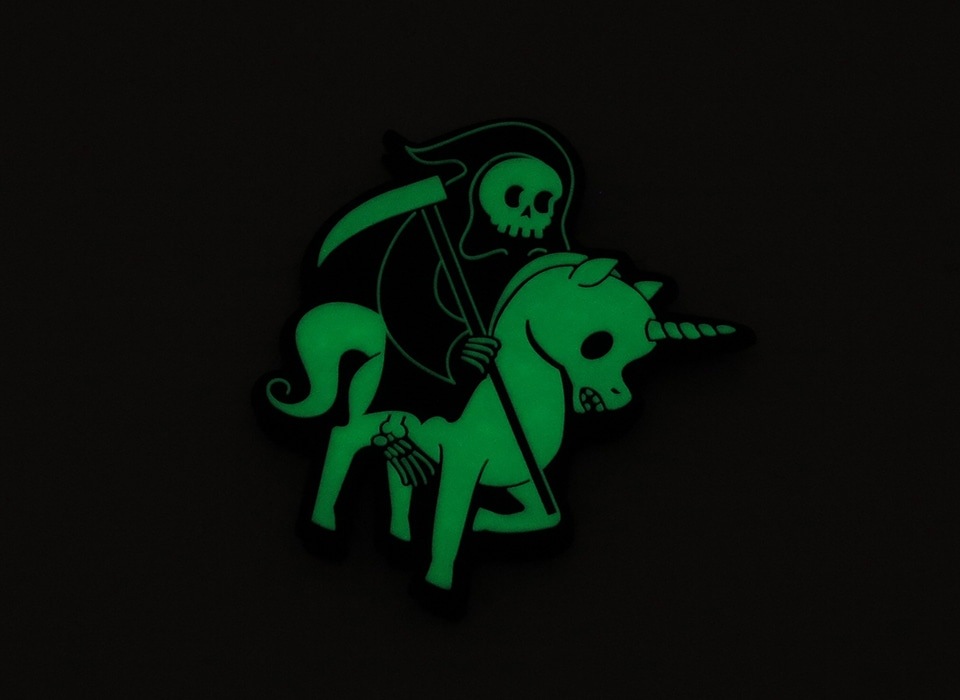 【ゆうパケット対象 】PDW Death Rides a Unicorn GID PVC Morale Patch