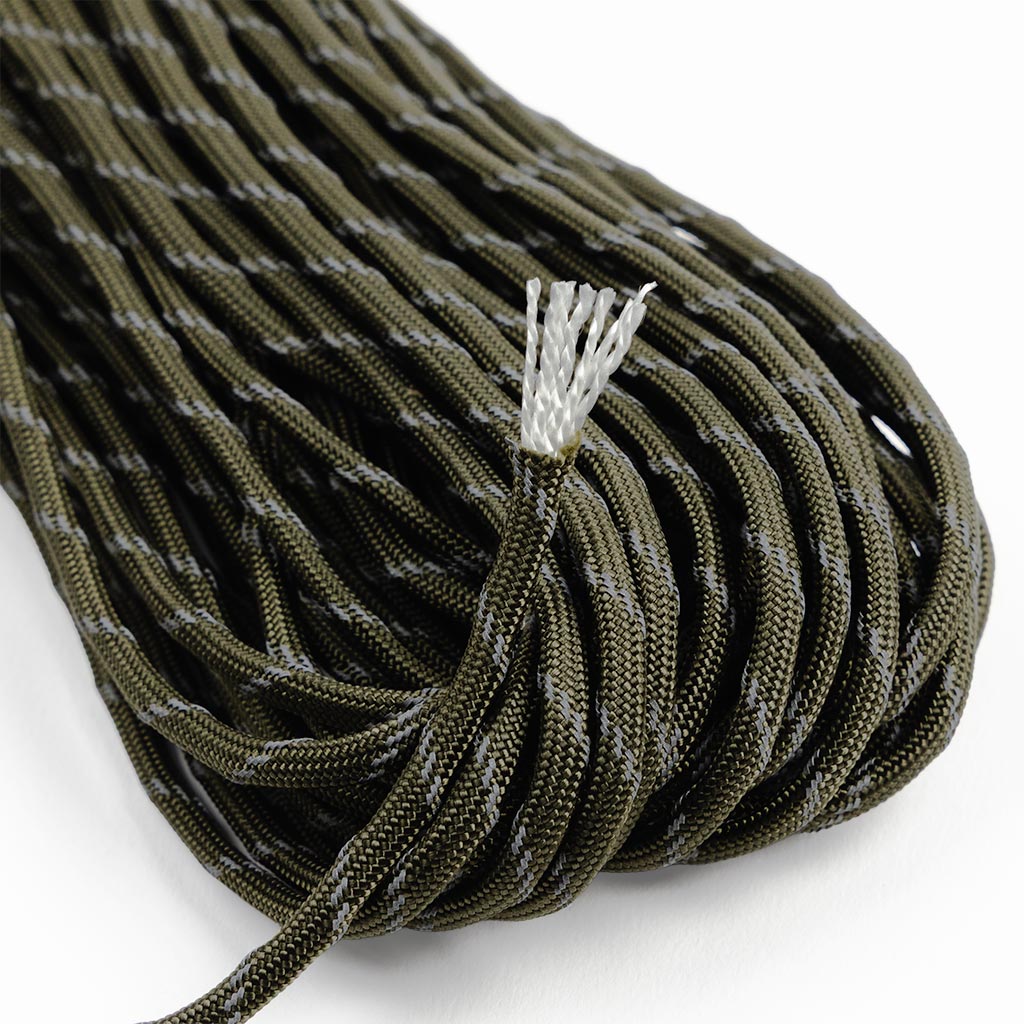 【-】550 Paracord Reflector Fleck - Olive Drab
