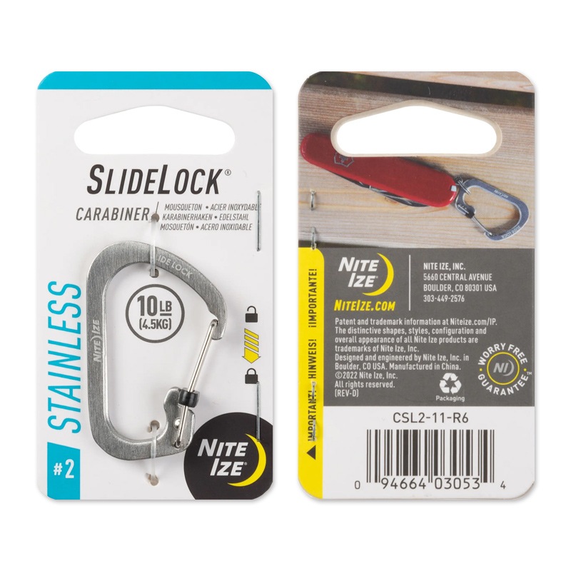Nite Ize ナイトアイズ】SlideLock Carabiner #6 スライドロック