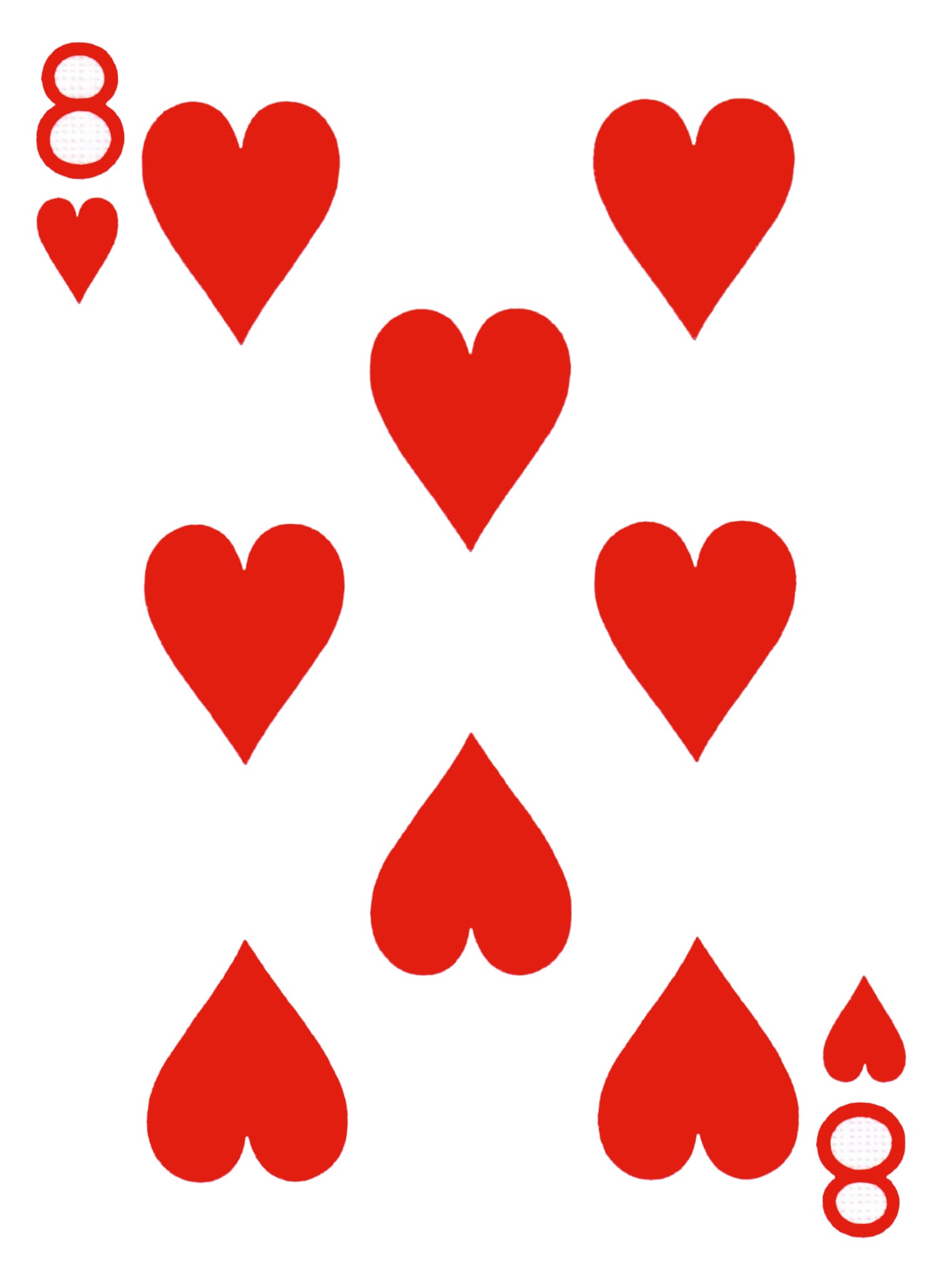 ハート8（ワンウェイ・フォーシングデック）Bicycle赤裏 | トランプ