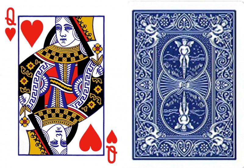 ハートｑ ワンウェイ フォーシング デック Bicycle青裏 トランプマジック ワンウェイフォーシングデック