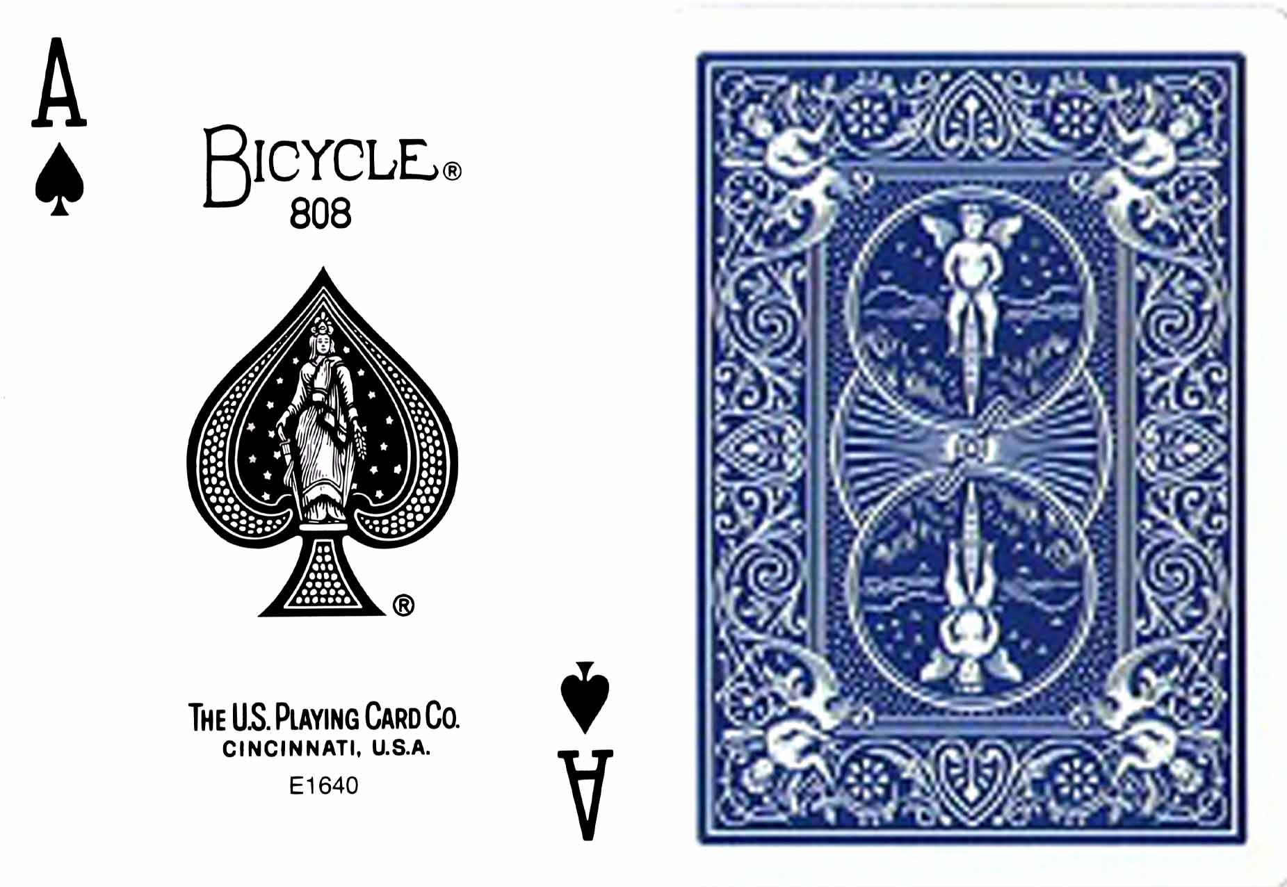 スペードA（ワンウェイ・フォーシングデック）青裏 Bicycle One Way