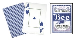 ビー：青（ジャンボインデックス）/Cards Bee Poker size (Blue