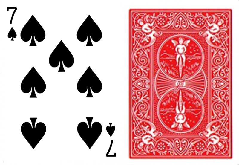 スペードの7（ワンウェイ・フォーシング・デック）Bicycle赤裏