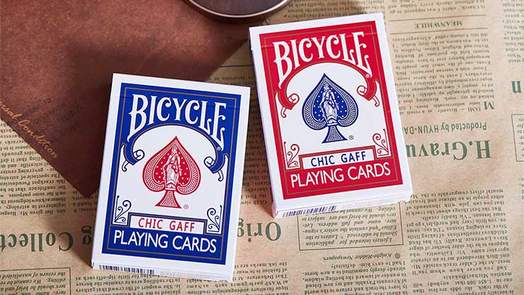 シック・ガフデック：赤 （特殊印刷デック）+DVD / Bicycle Chic Gaff 