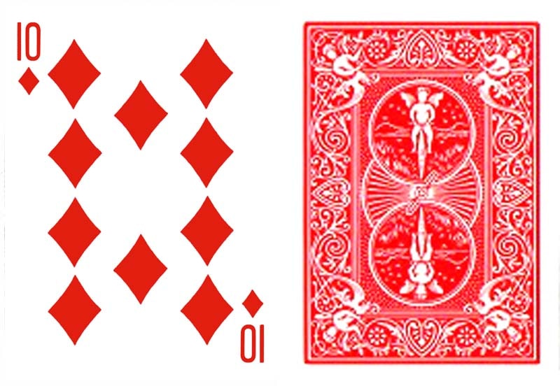 ダイヤ10（ワンウェイ・フォーシングデック）赤裏 Bicycle One Way