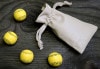 åסܡѥ쥶ܡʲ / Set of 4 Leather Balls for Cups and Balls (Yellow) by Leo Smetsers