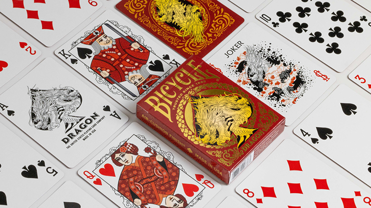 ���ò��ۥɥ饴�󡦥ǥå�����å� / Bicycle Dragon Red Playing Cards 