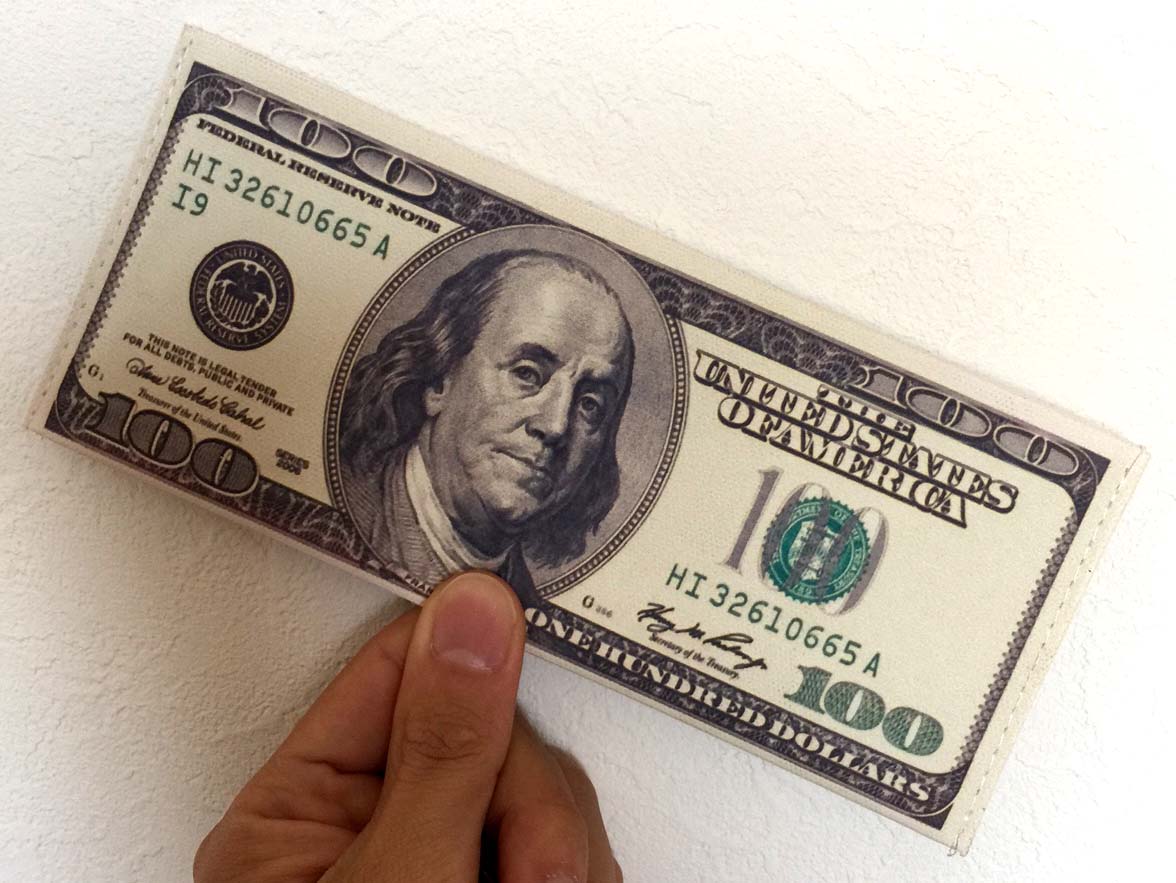 Ĺ���ۡ���100��ʾ/Hundred Dollar Bill Coin Purse