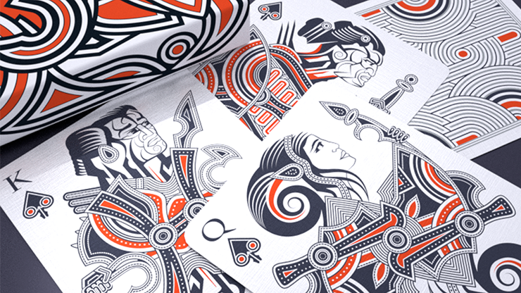 ڸHello Tiki (White) Playing Cards