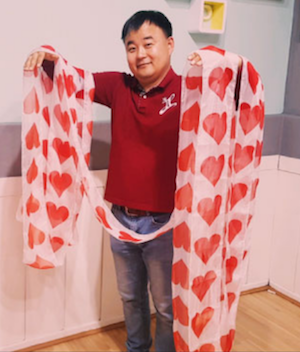 �ϡ��ȥ��륯���ȥ꡼�ޡ�(15�����15��) / Heart Silk Streamer 15cm * 15m Heart silk streamer ��